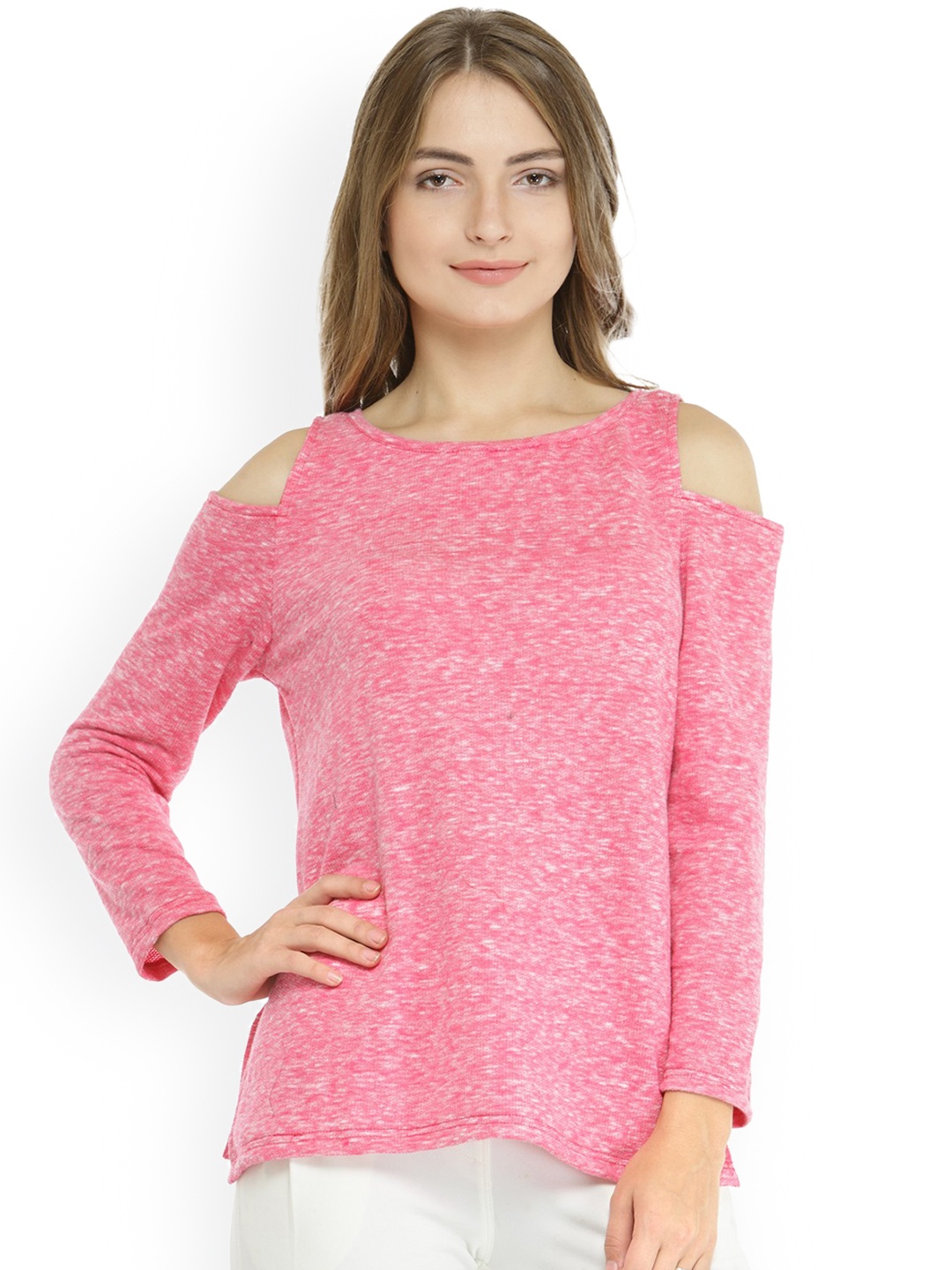 

Zima Leto Women Pink Solid Pullover