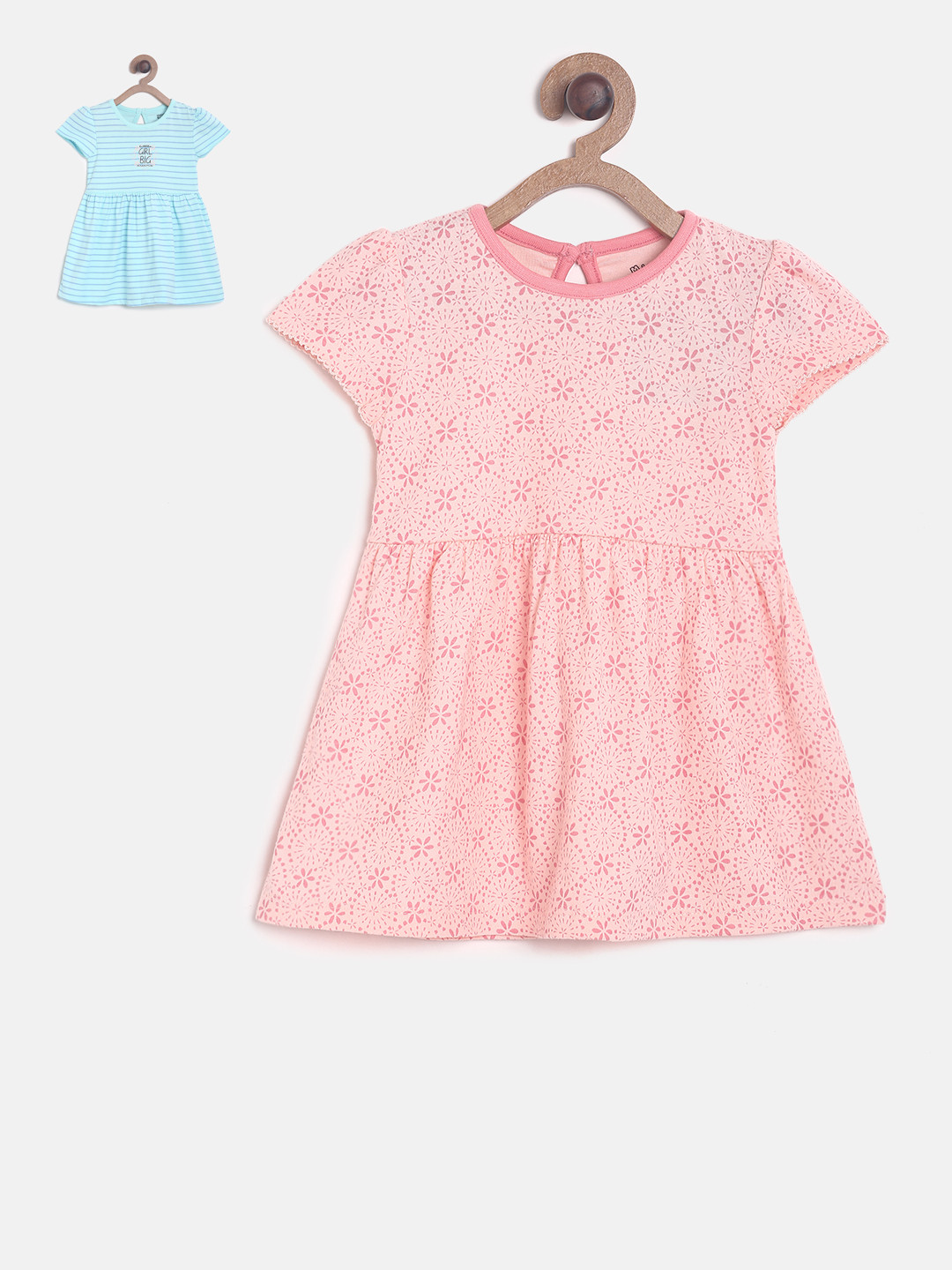 

MINI KLUB Girls Pack of 2 Fit and Flare Dresses, Pink