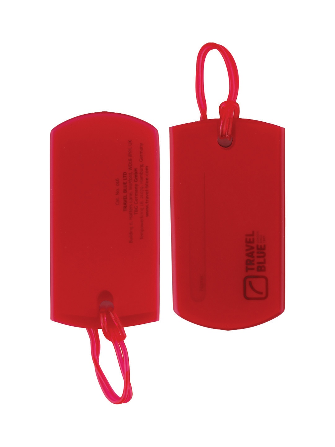 

Travel Blue Set of 2 Red Jelly Id Travel Tags