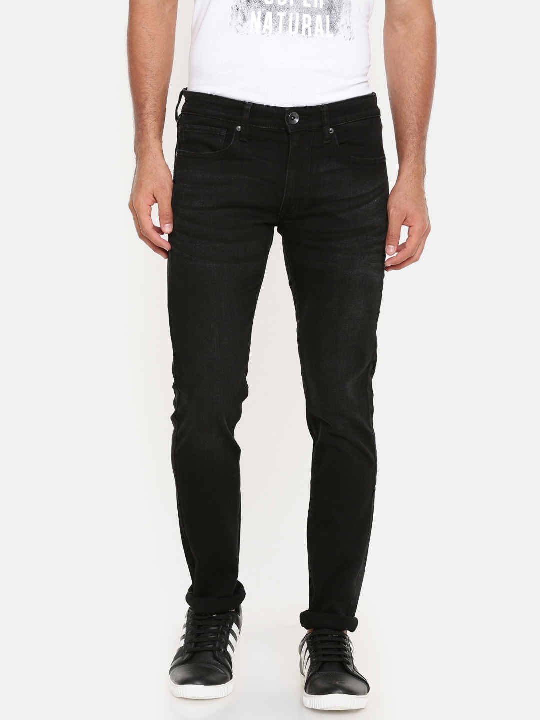 

Pepe Jeans Men Black Skinny Fit Low-Rise Clean Look Stretchable Jeans