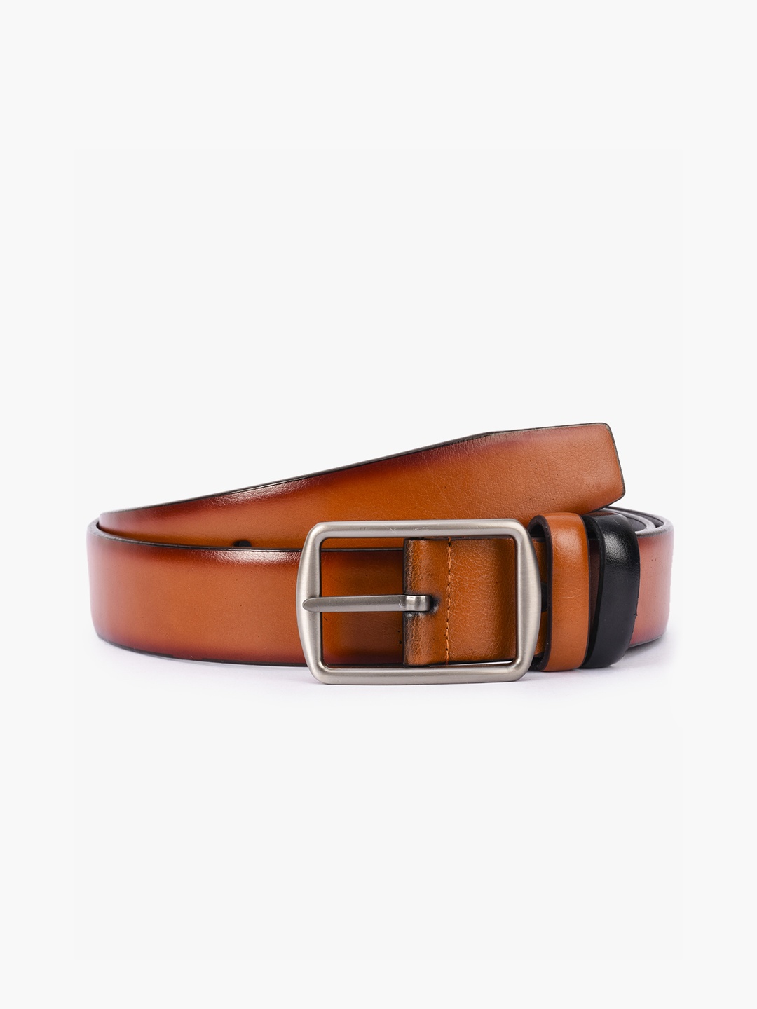 

BuckleUp Men Tan Brown & Black Solid Reversible Leather Belt