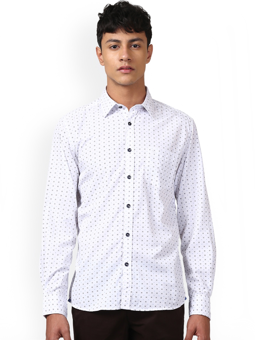 

Parx Men White Slim Fit Printed Casual Shirt