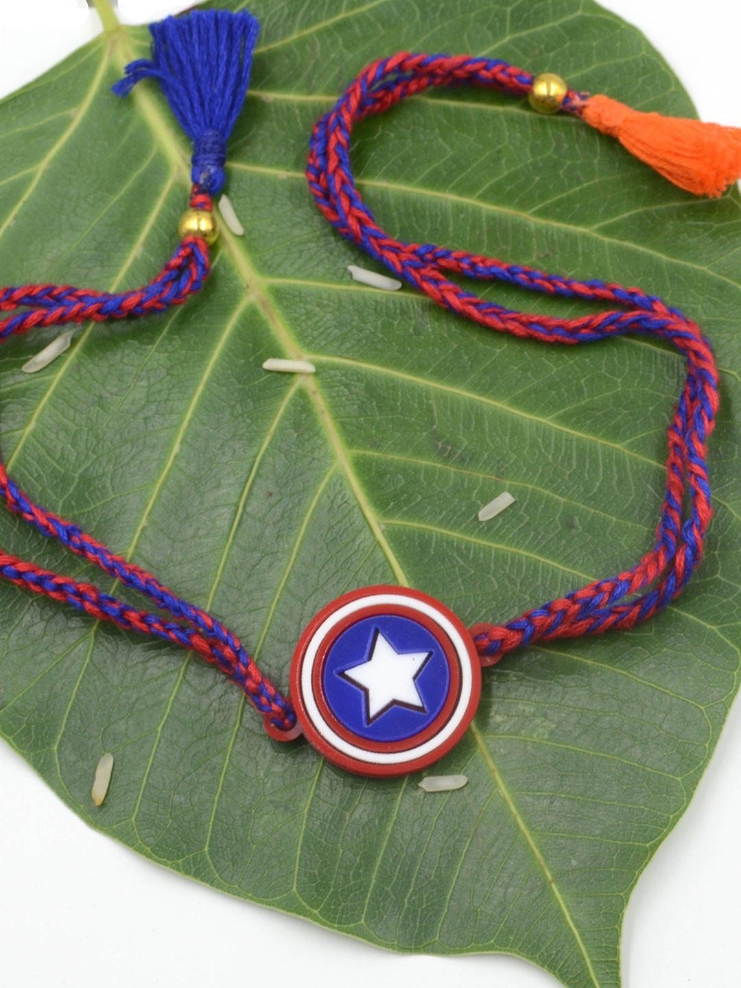 

Krafted with Happiness Navy Blue Plastic Handcrafted Rakhi