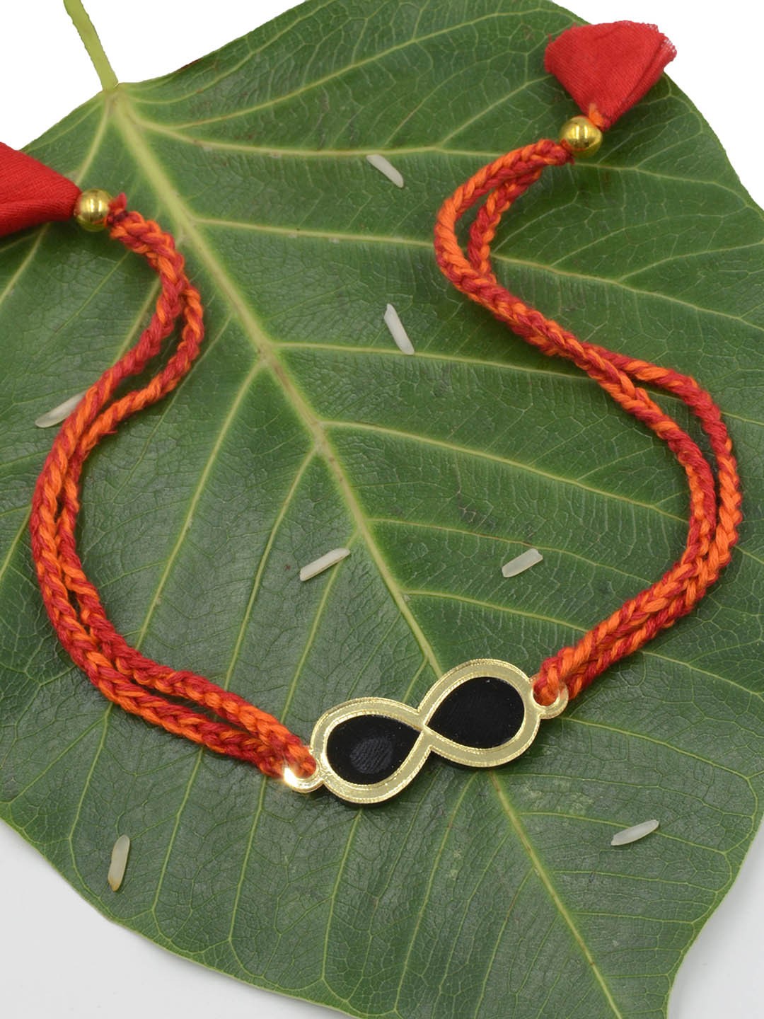 

Krafted with Happiness Gold-Toned Plastic Handcrafted Rakhi