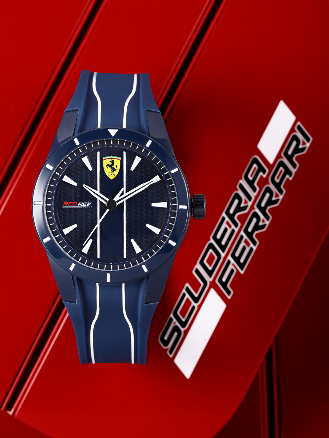 

SCUDERIA FERRARI Redrev Men Blue Analogue Watch 0830541