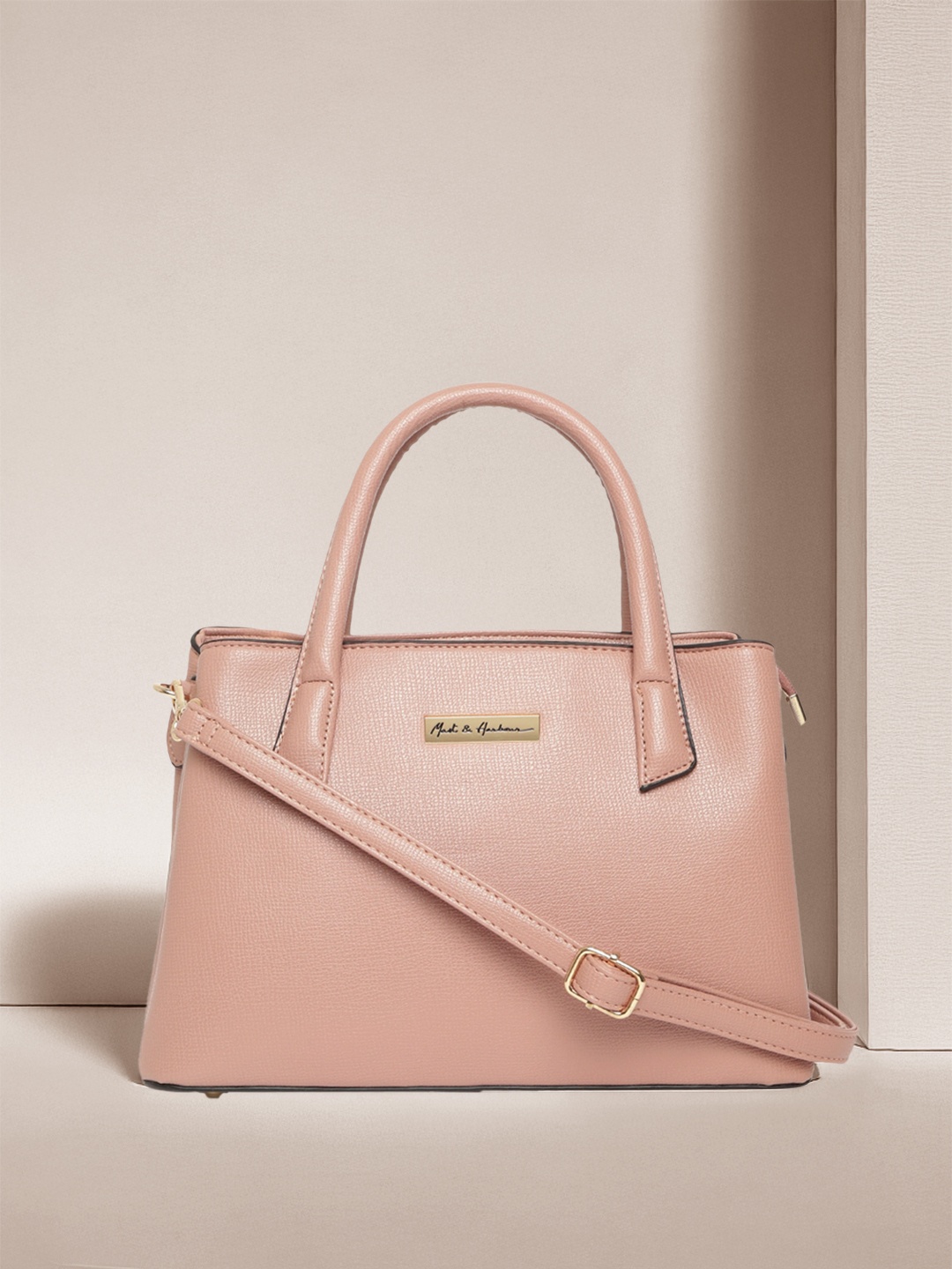 

Mast & Harbour Dusty Pink Solid Handheld Bag