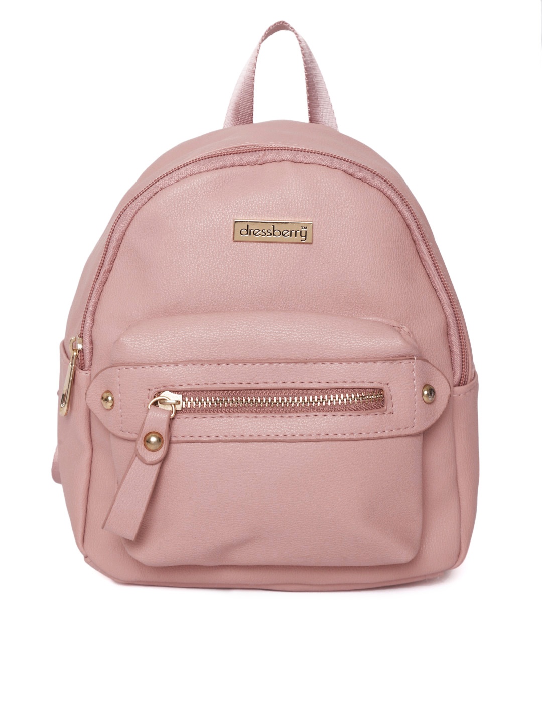 

DressBerry Women Dusty Pink Solid Backpack
