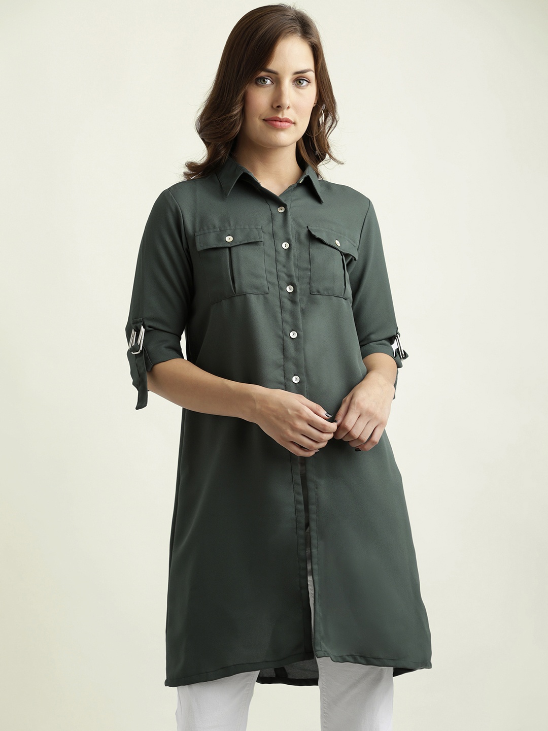 

Miss Chase Women Green Solid Kurti