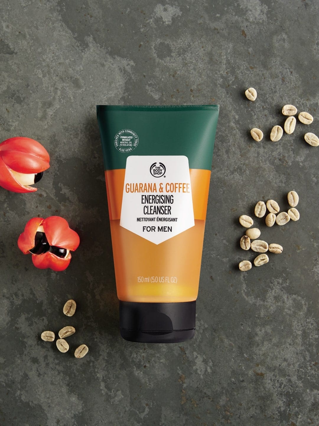 

THE BODY SHOP Men Guarana & Coffee Energising Sustainable Cleanser 150 ml, White