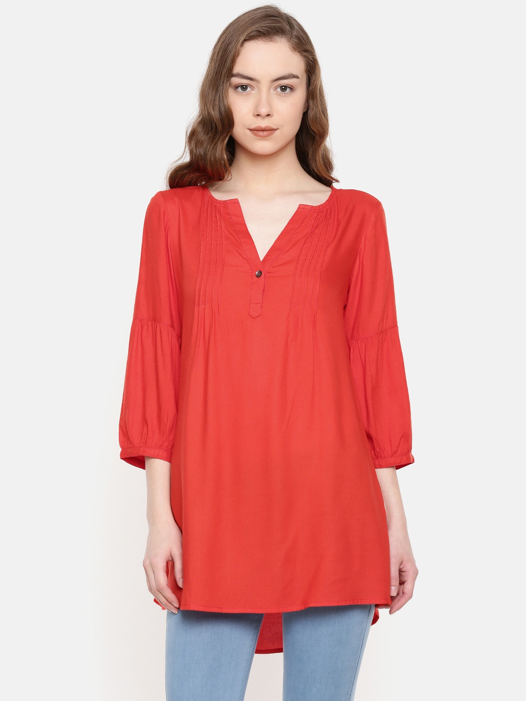 

IDK Red Solid Tunic