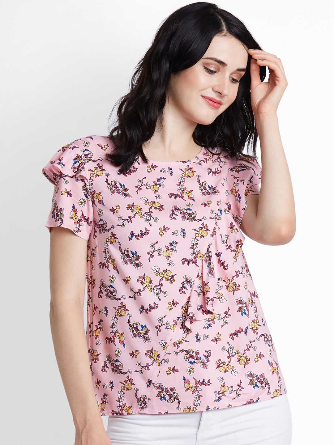 

Honey by Pantaloons Women Pink Printed Top