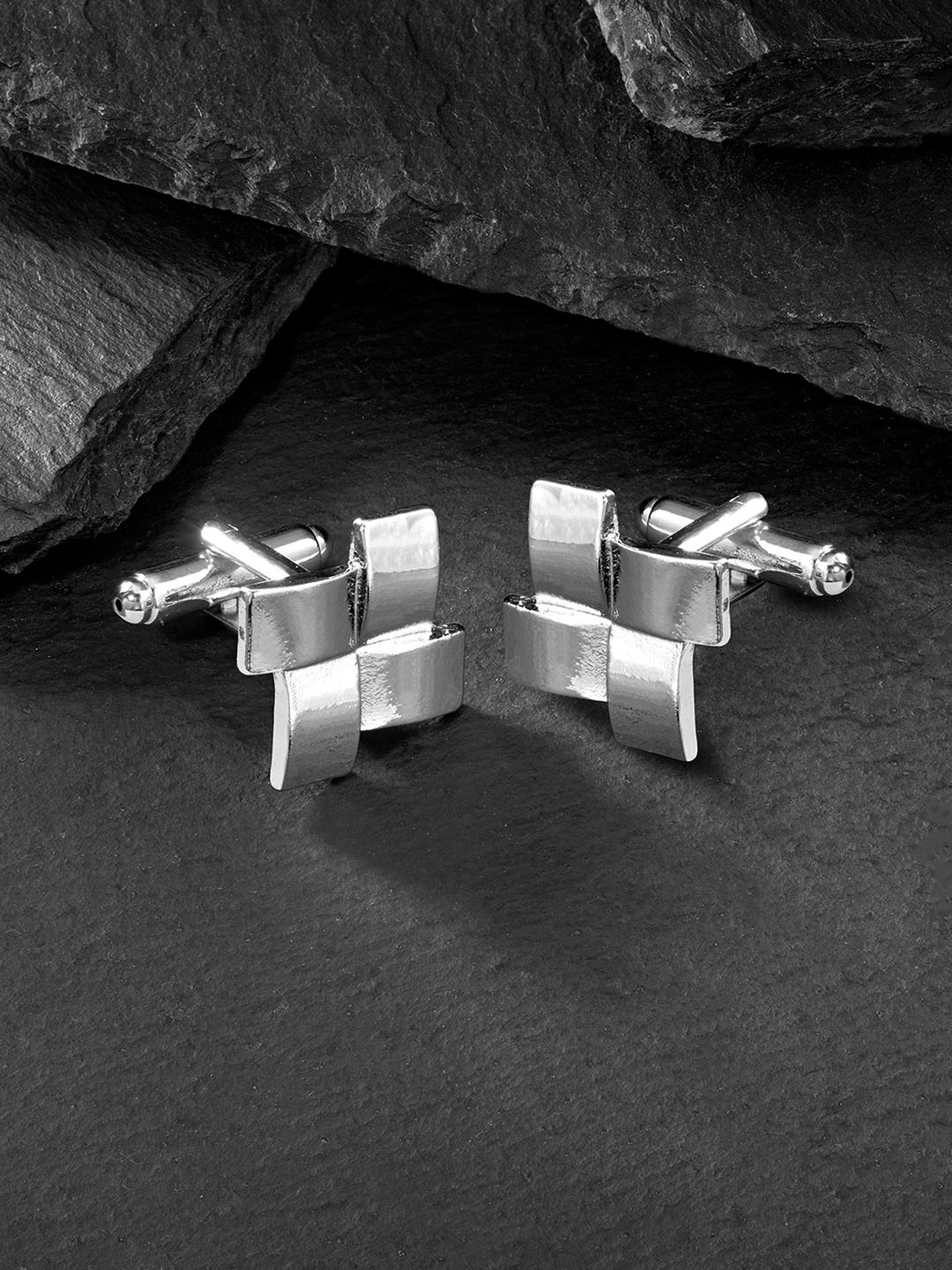 

Peora Silver-Toned Square Cufflinks