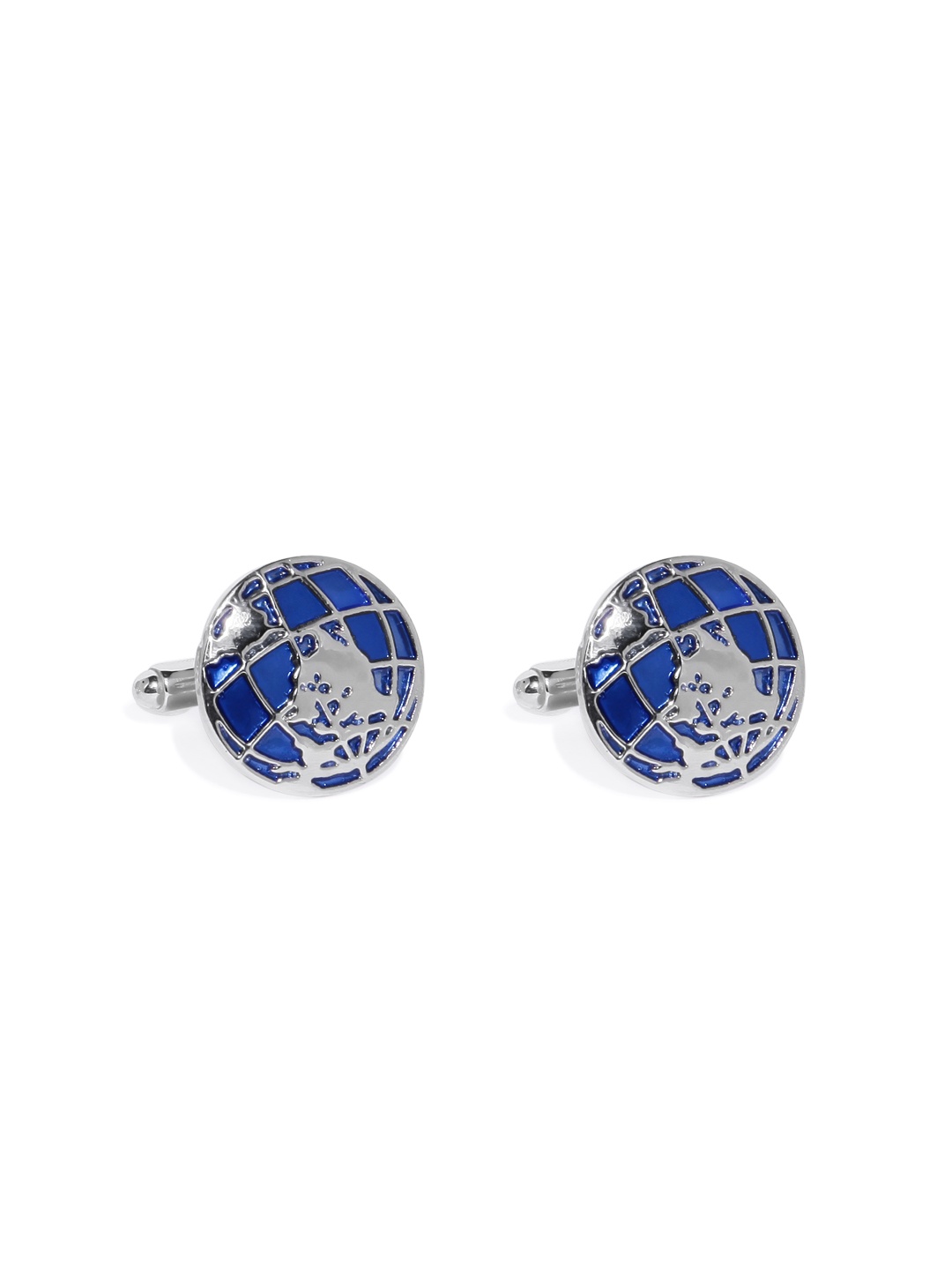 

Peora Blue Round Cufflinks