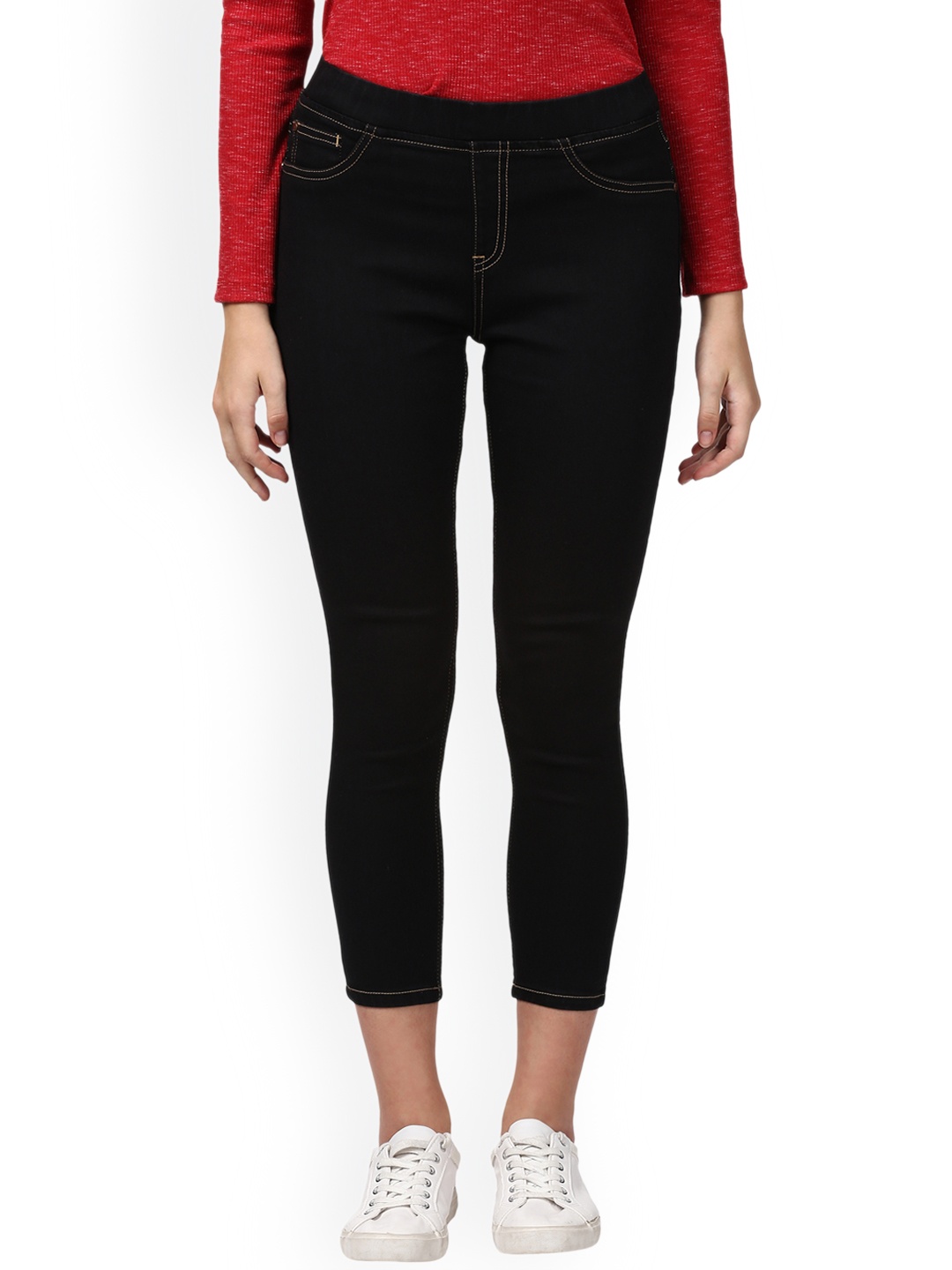 

Park Avenue Woman Black Skinny Fit Mid-Rise Clean Look Stretchable Jeans