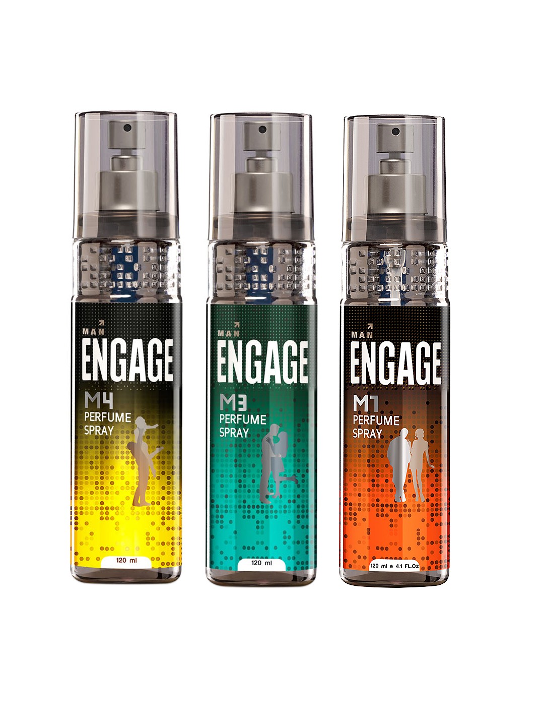 

Engage Men Pack of 3 Perfume Spray, Orange