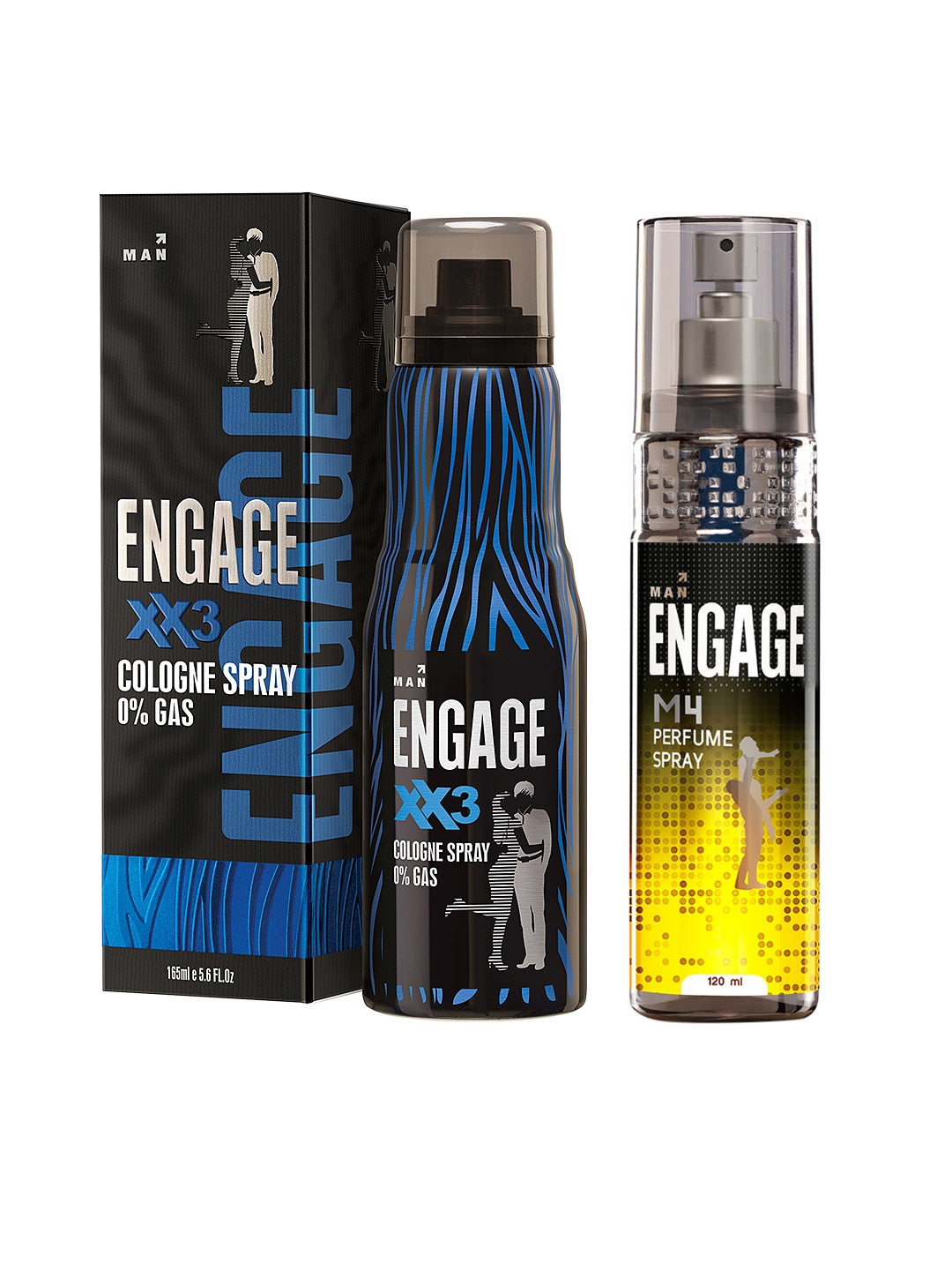 

Engage Men M4 Perfume Spray & Deodorant Cologne Spray, Black