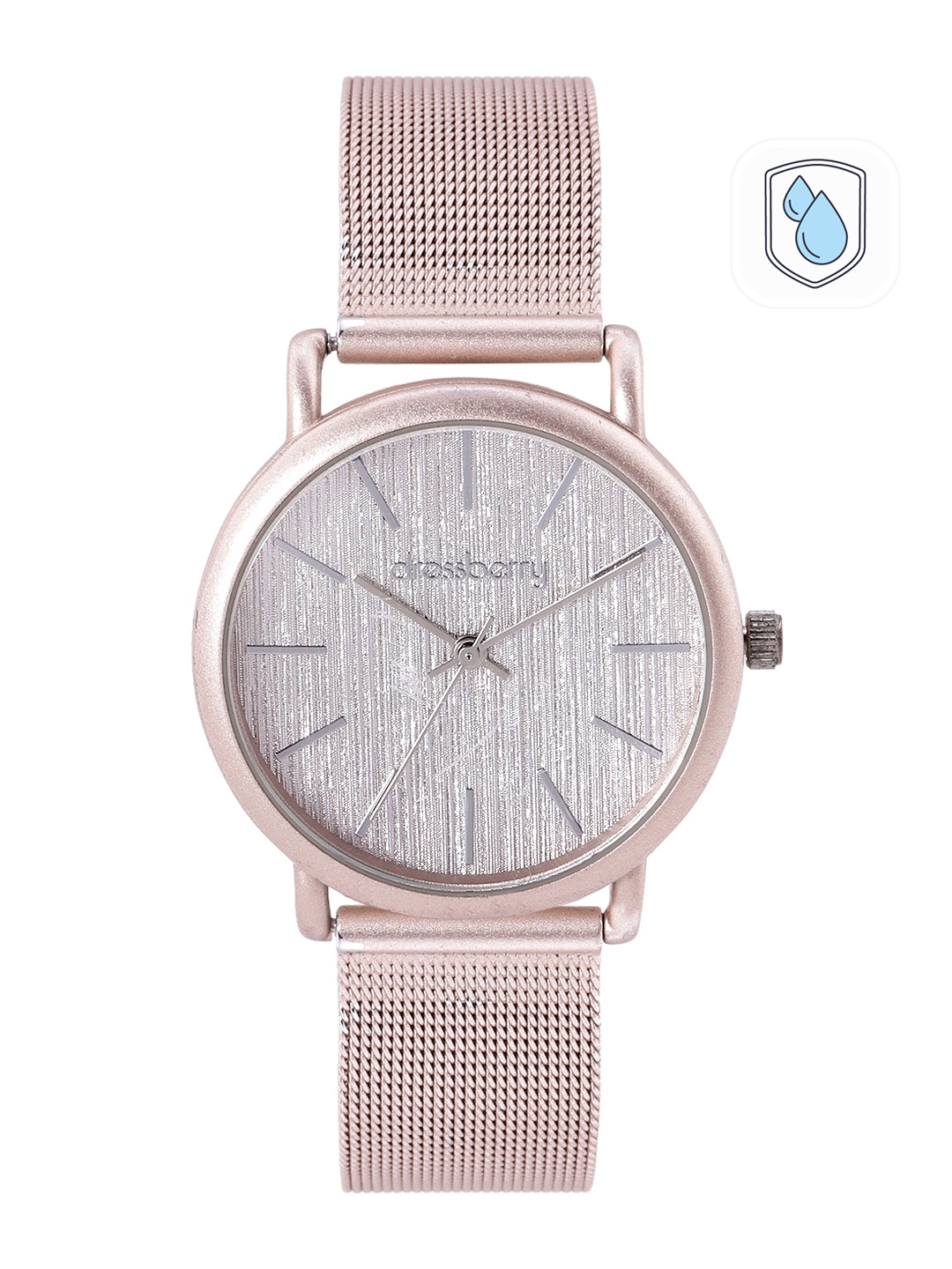 

DressBerry Women Textured Dial & Bracelet Style Straps Analogue Watch 7101756, Silver