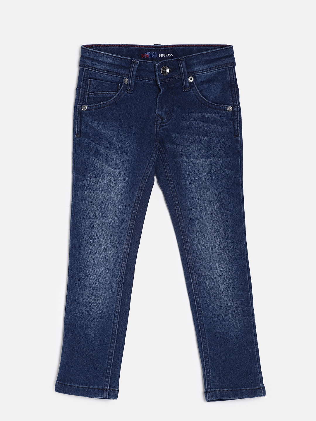 

Pepe Jeans Boys Blue Regular Fit Mid-Rise Clean Look Medium Wash Jeans