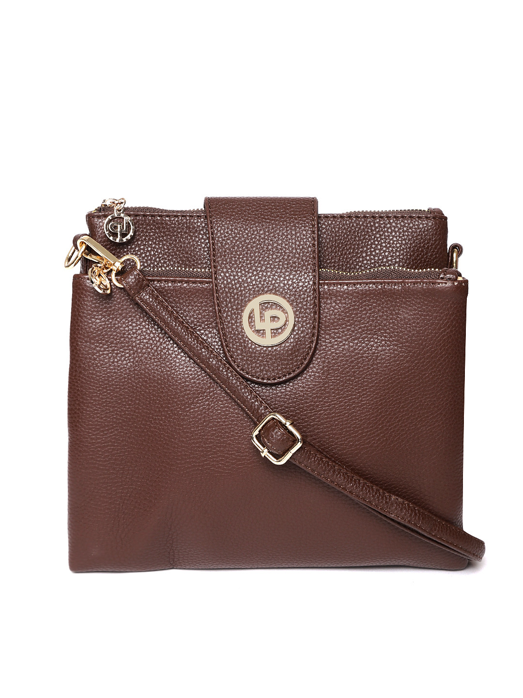 

Lisa Haydon for Lino Perros Brown Solid Sling Bag