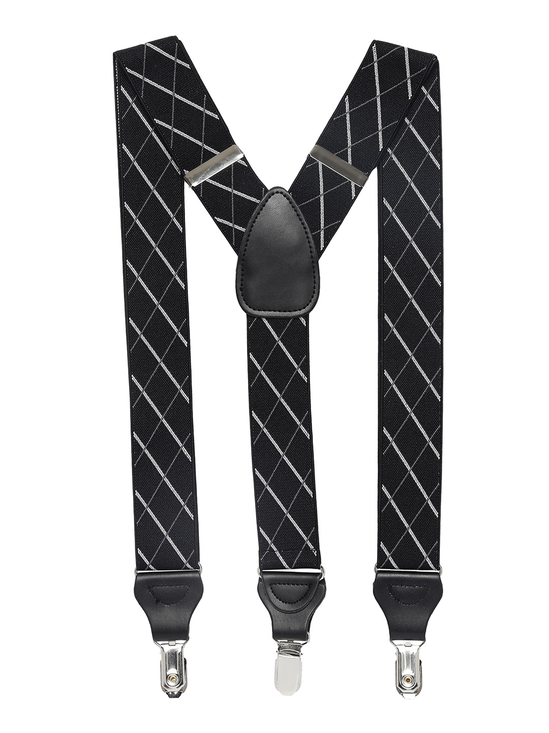 

Alvaro Castagnino Men Black Checked Suspenders