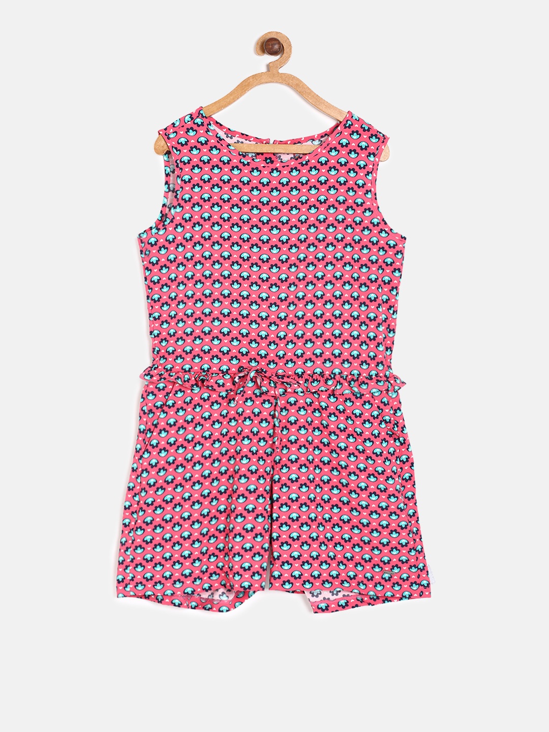 

Allen Solly Junior Pink Printed Playsuit