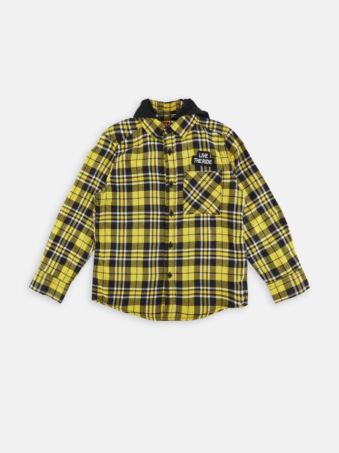 

CHALK by Pantaloons Boys Yellow & Black Checked Casual Shirt