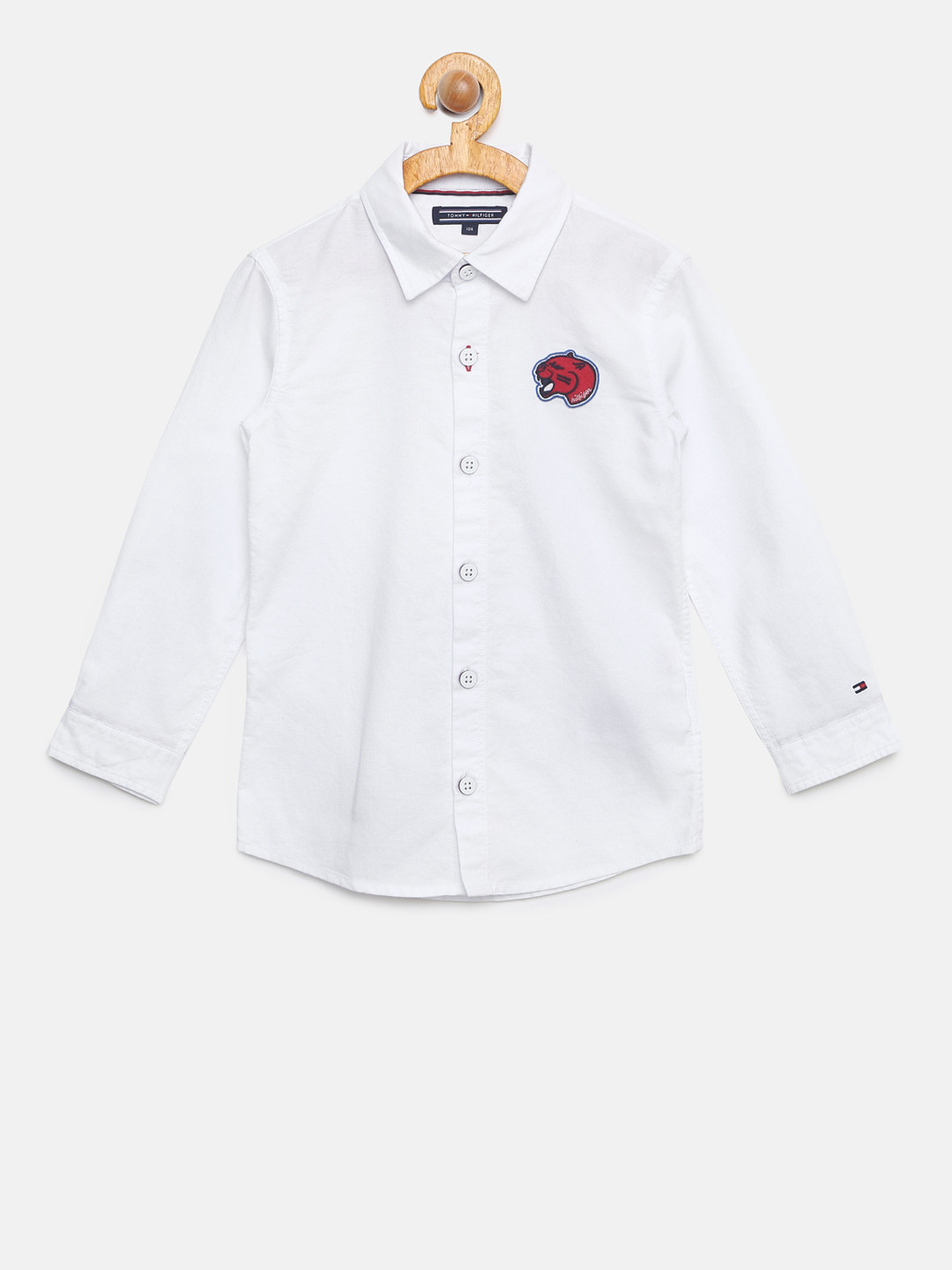 

Tommy Hilfiger Boys White Regular Fit Solid Casual Shirt