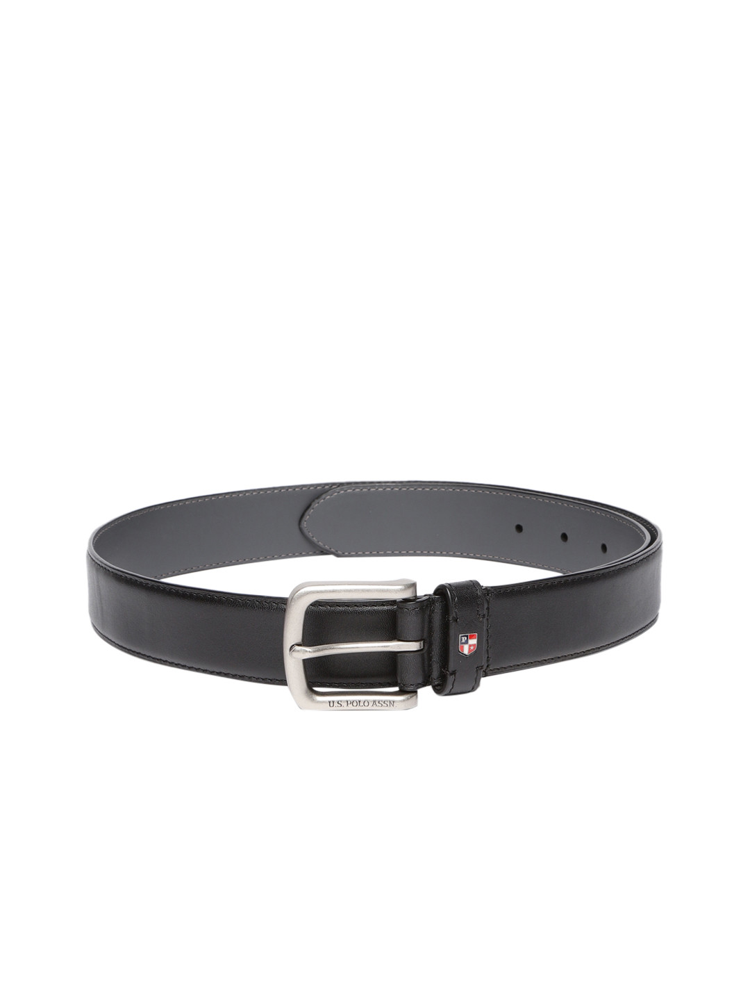 

U.S. Polo Assn. Men Black Solid Leather Belt