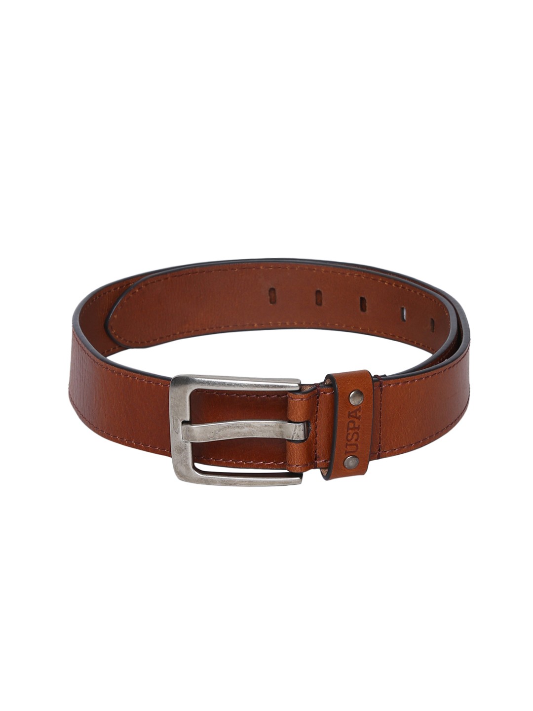 

U.S. Polo Assn. Men Tan Solid Leather Belt