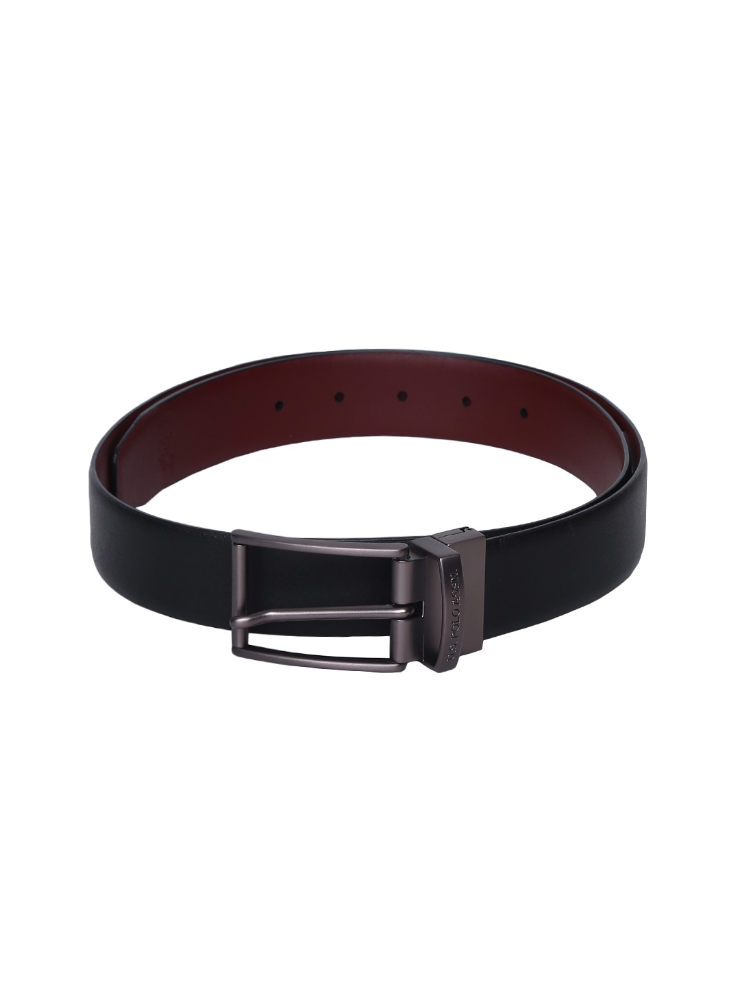 

U.S. Polo Assn. Men Black & Brown Solid Reversible Leather Belt