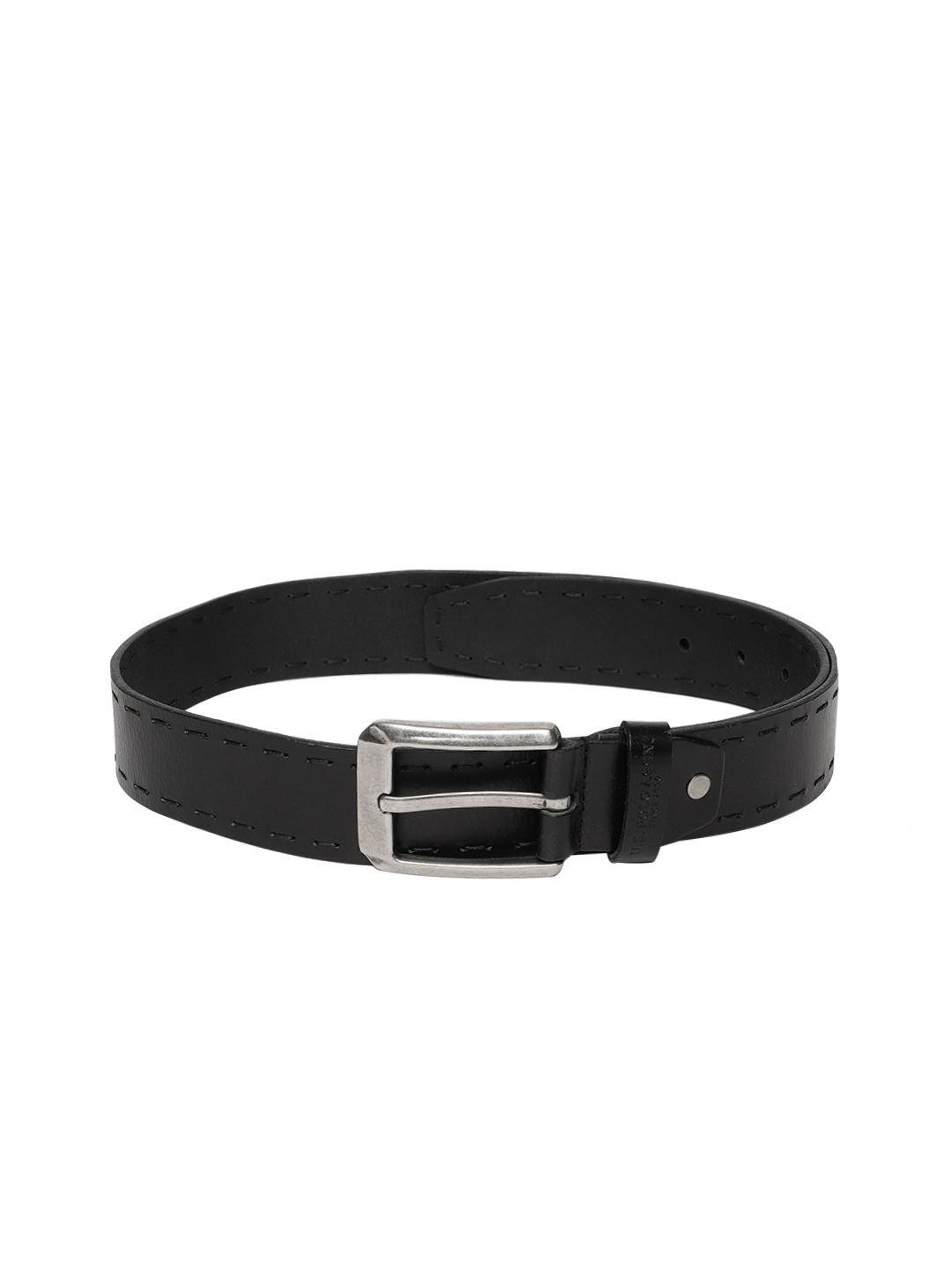 

U.S. Polo Assn. Men Black Solid Leather Belt
