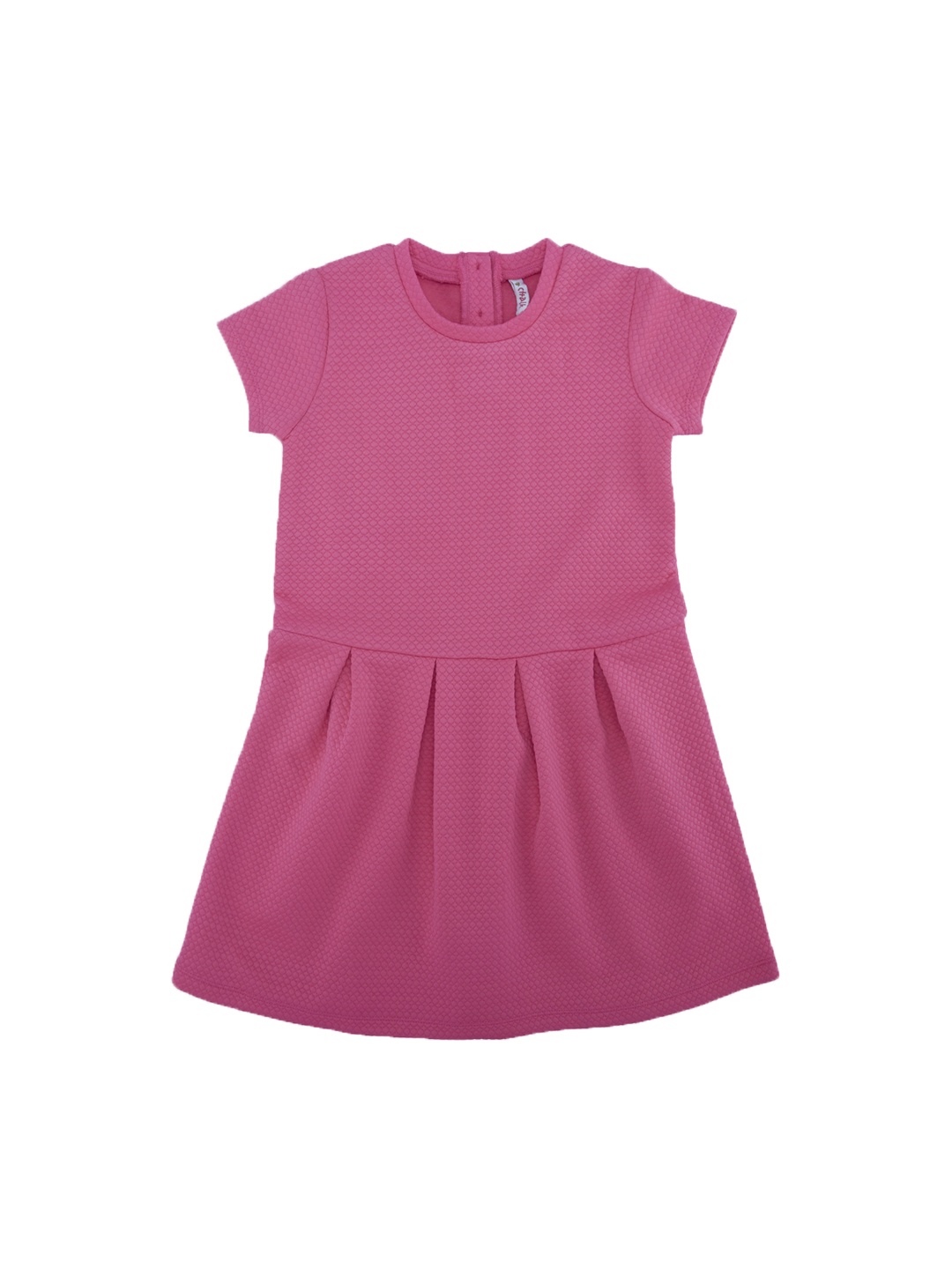 

CHALK by Pantaloons Girls Pink Self Design Fit and Flare Dress