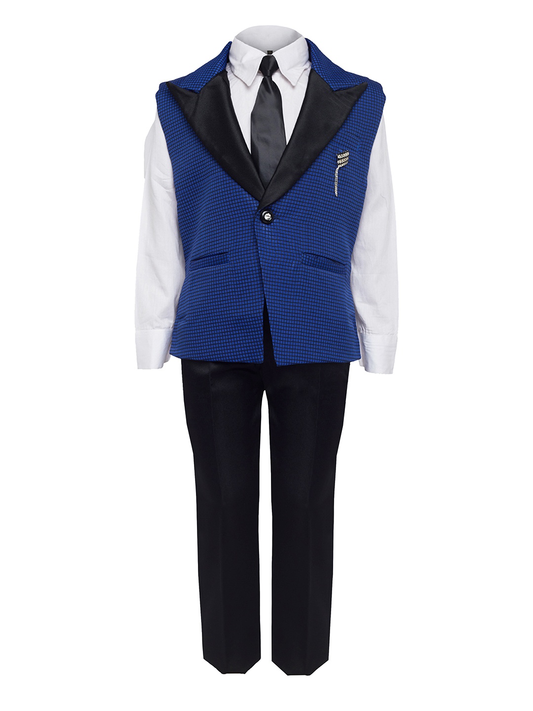 

Jeetethnics Boys Navy Blue & Black Clothing Set