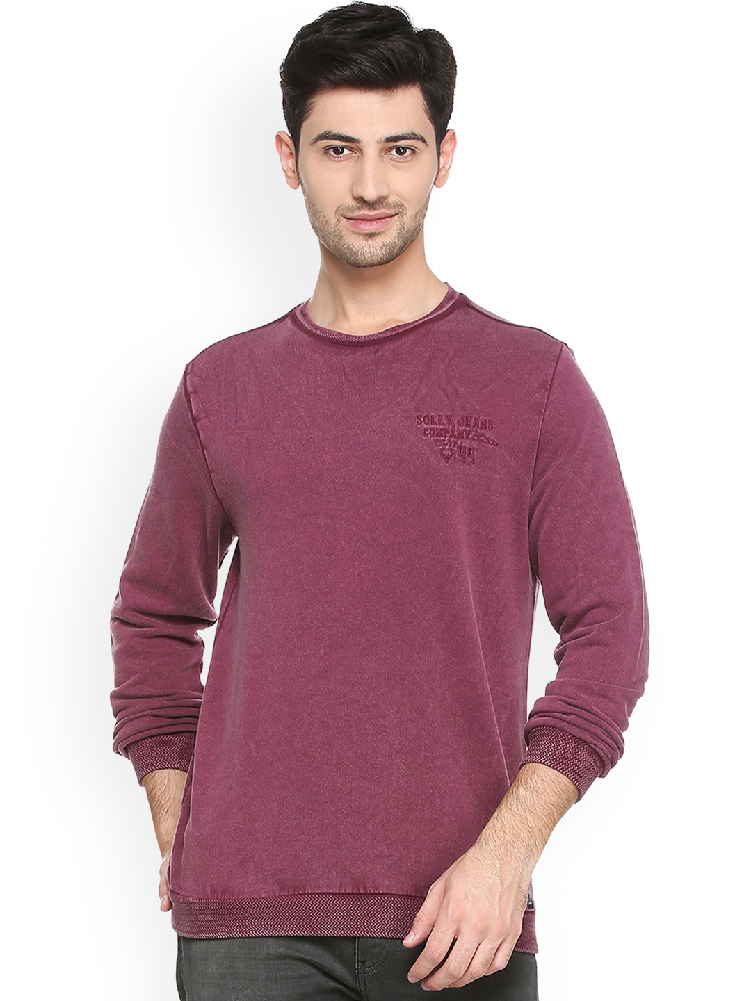 

Allen Solly Sport Men Purple Self Design Sweatshirt