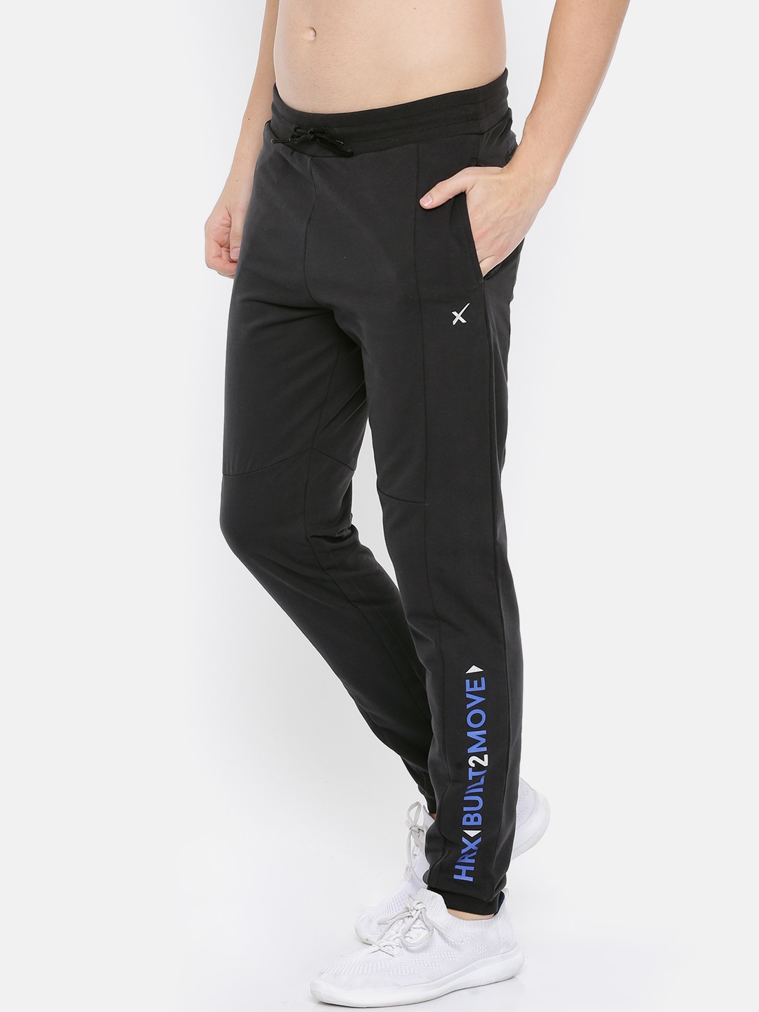 

HRX by Hrithik Roshan Men Black Solid Slim Fit Athleisure Joggers