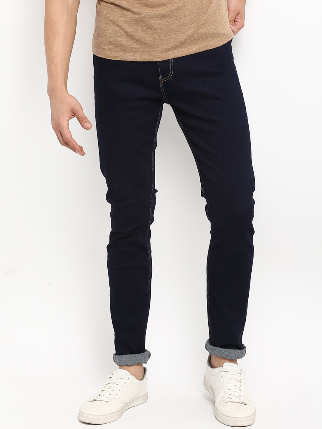 

Red Tape Men Navy Blue Skinny Fit Mid-Rise Clean Look Stretchable Jeans
