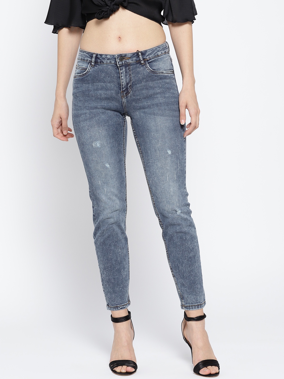 

Vero Moda Women Blue Regular Fit Mid-Rise Jeans