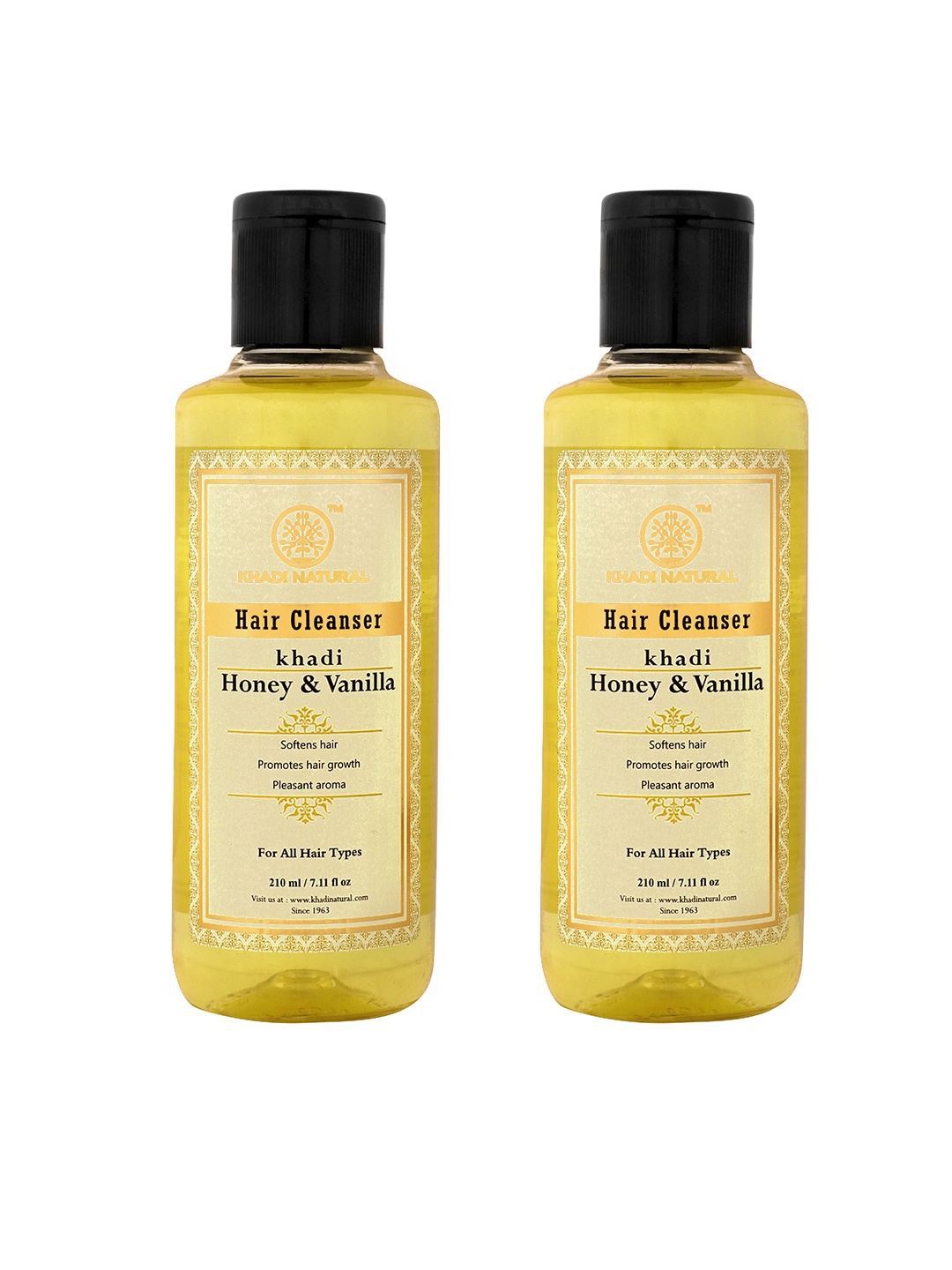 

Khadi Natural Set of 2 Honey & Vanilla Hair Cleanser, Yellow