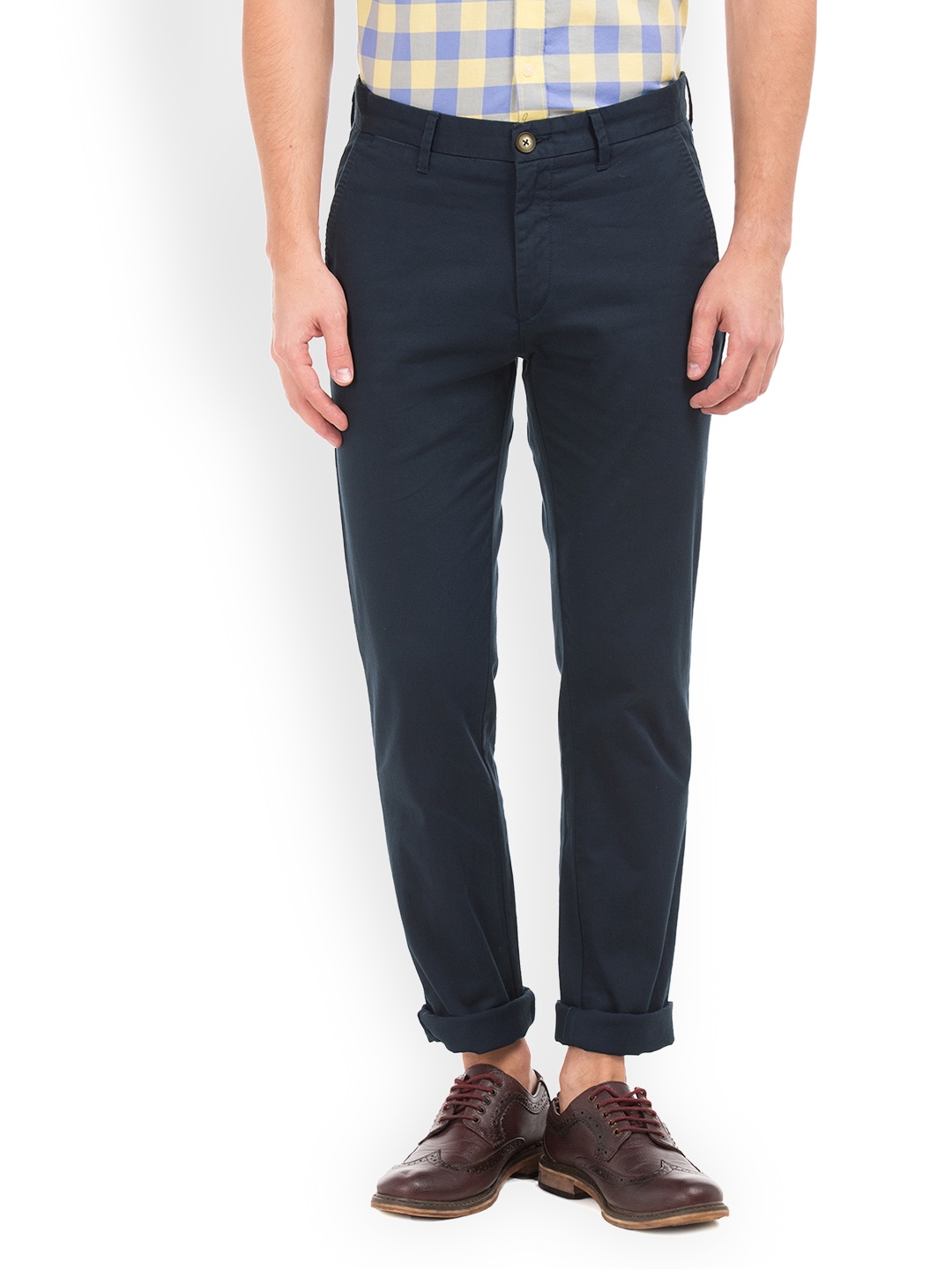 

U.S. Polo Assn. Men Navy Blue Regular Fit Solid Chinos