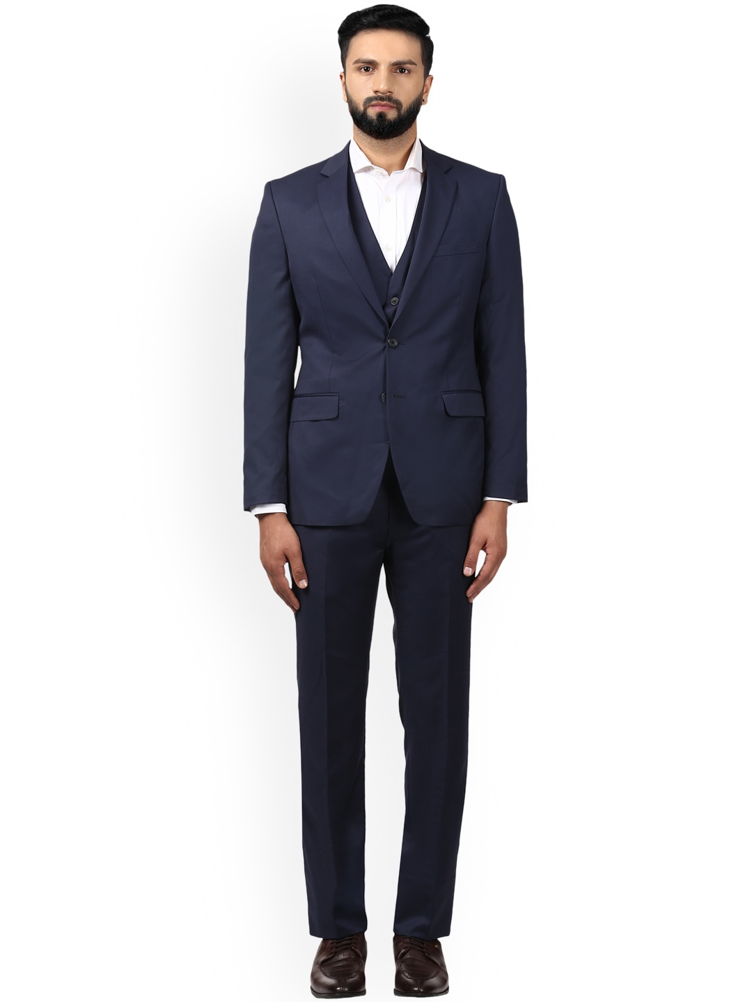 

Raymond Men Navy Blue Contemporary Fit Single-Breasted Formal Suit