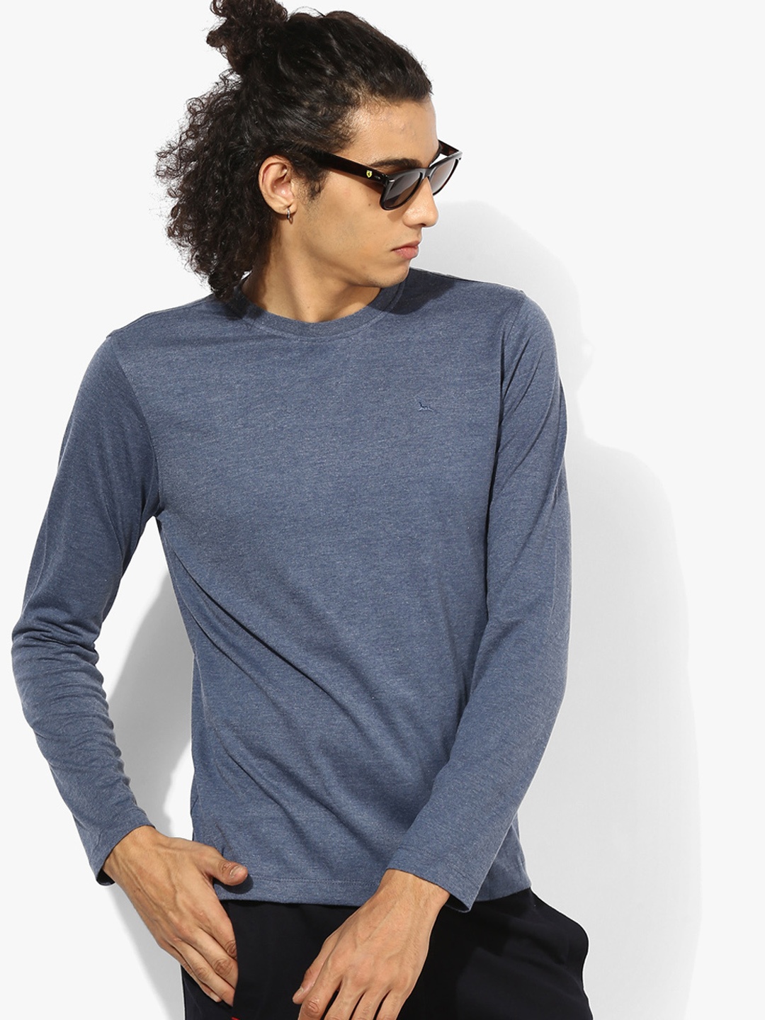 

Parx Blue Solid Round Neck T-Shirt