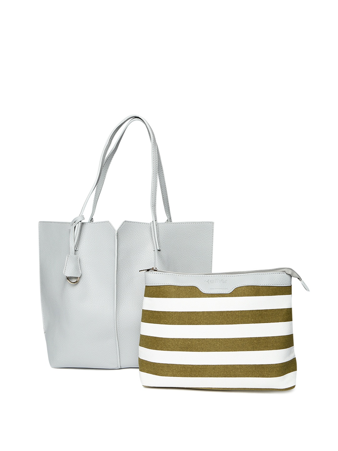 

ether Grey Solid Shoulder Bag