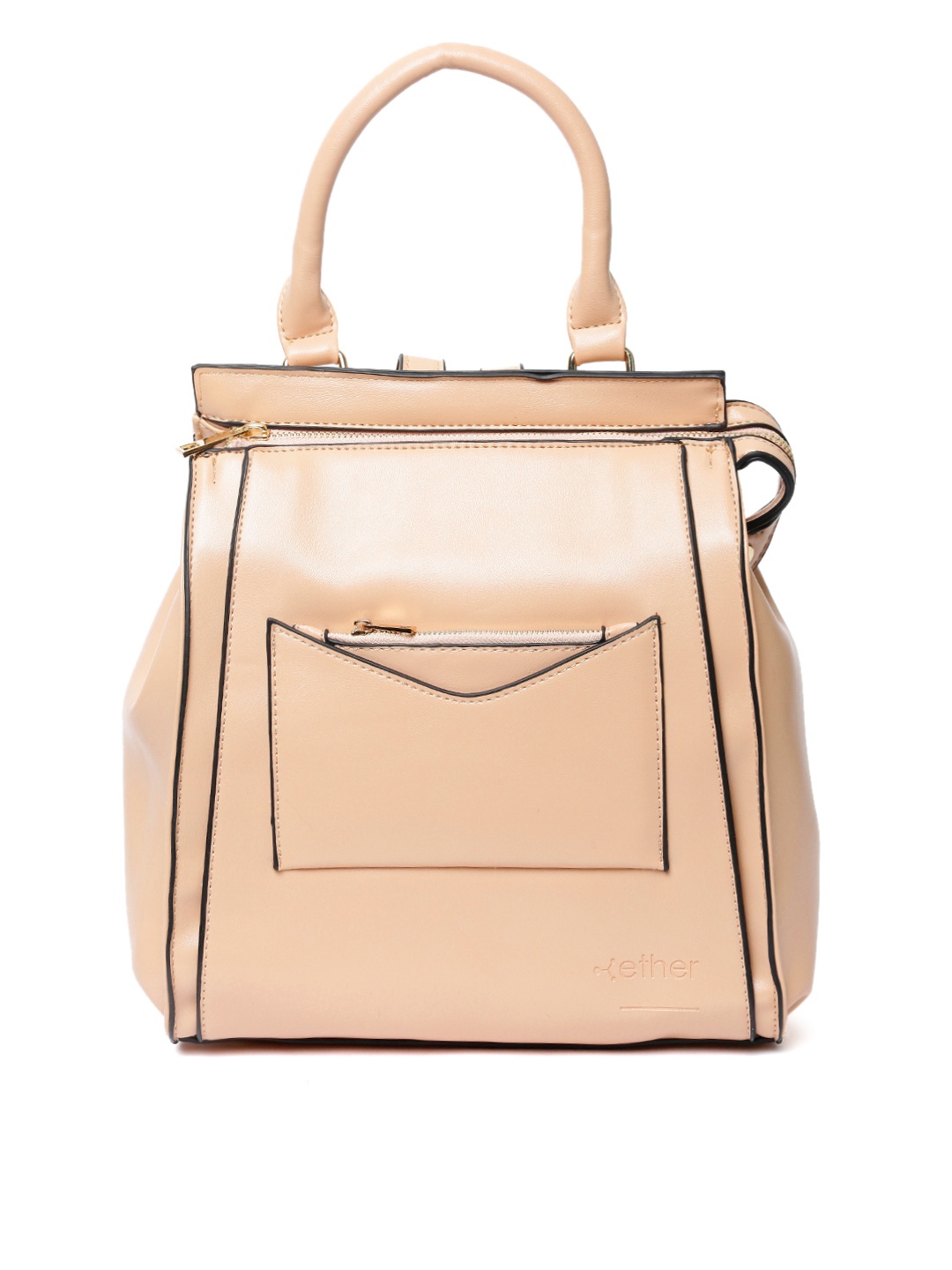 

ether Women Beige Solid Backpack