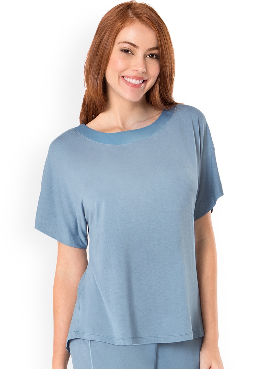 

Amante Women Blue Solid Lounge T-shirt 8903129173513