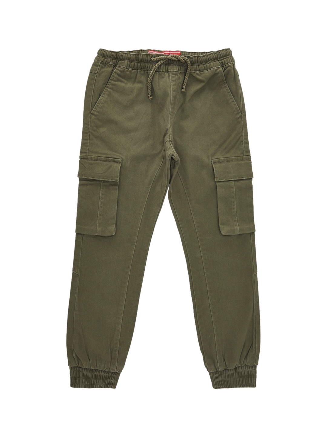 

CHALK by Pantaloons Boys Olive Green Regular Fit Self Design Joggers