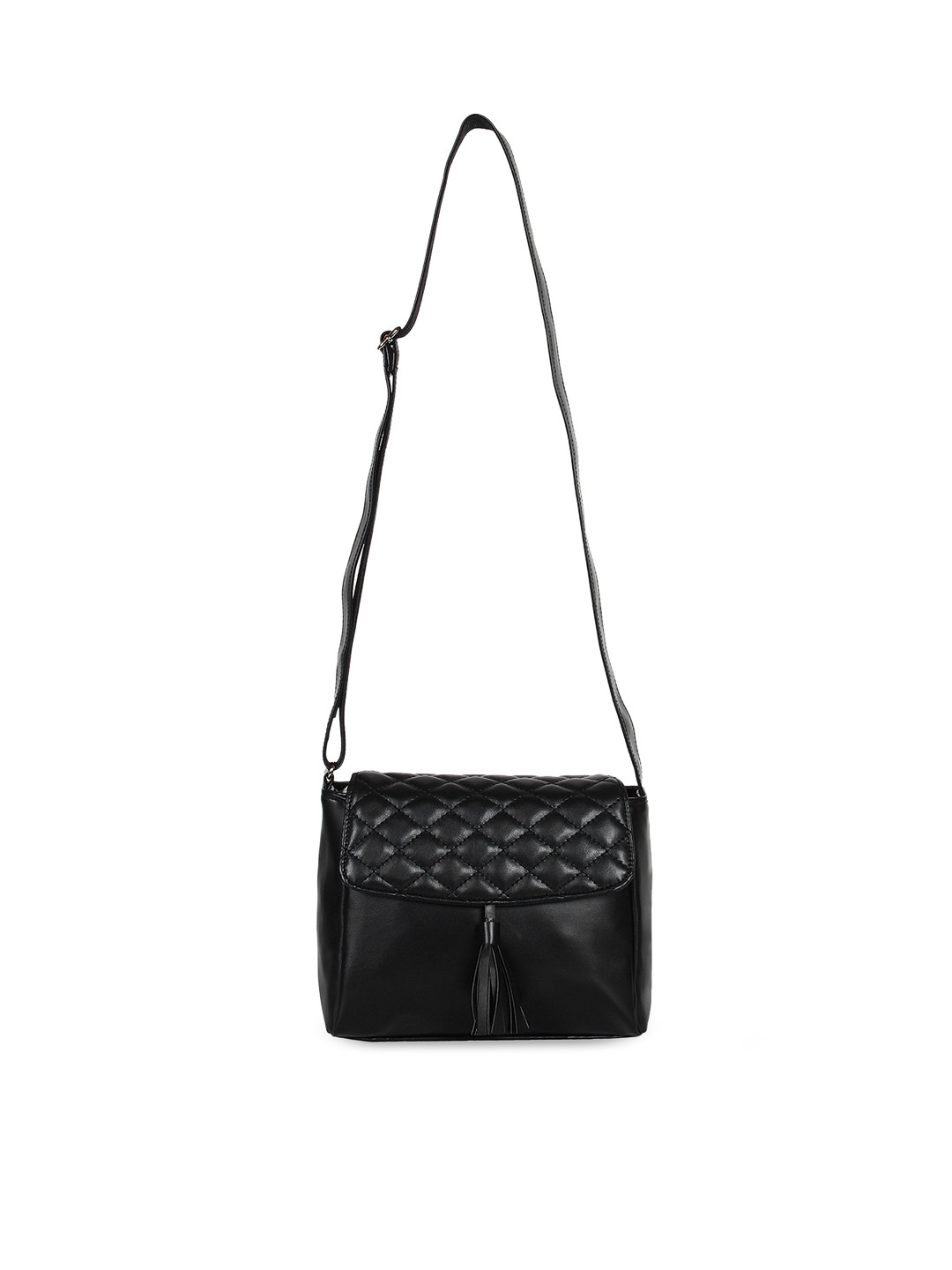 

Anekaant Black Textured Sling Bag