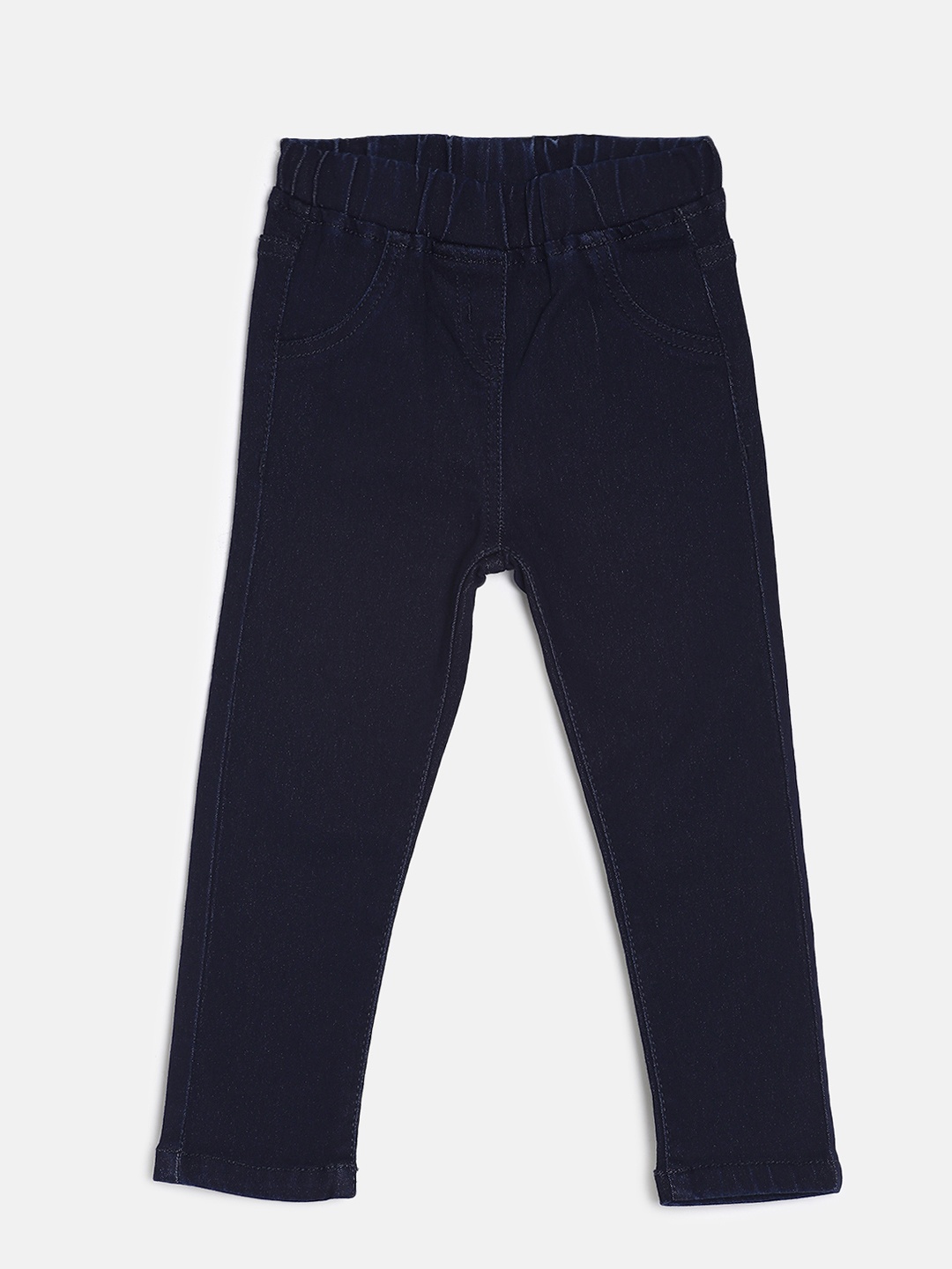 

Juniors by Lifestyle Girls Navy Blue Mid-Rise Jeggings
