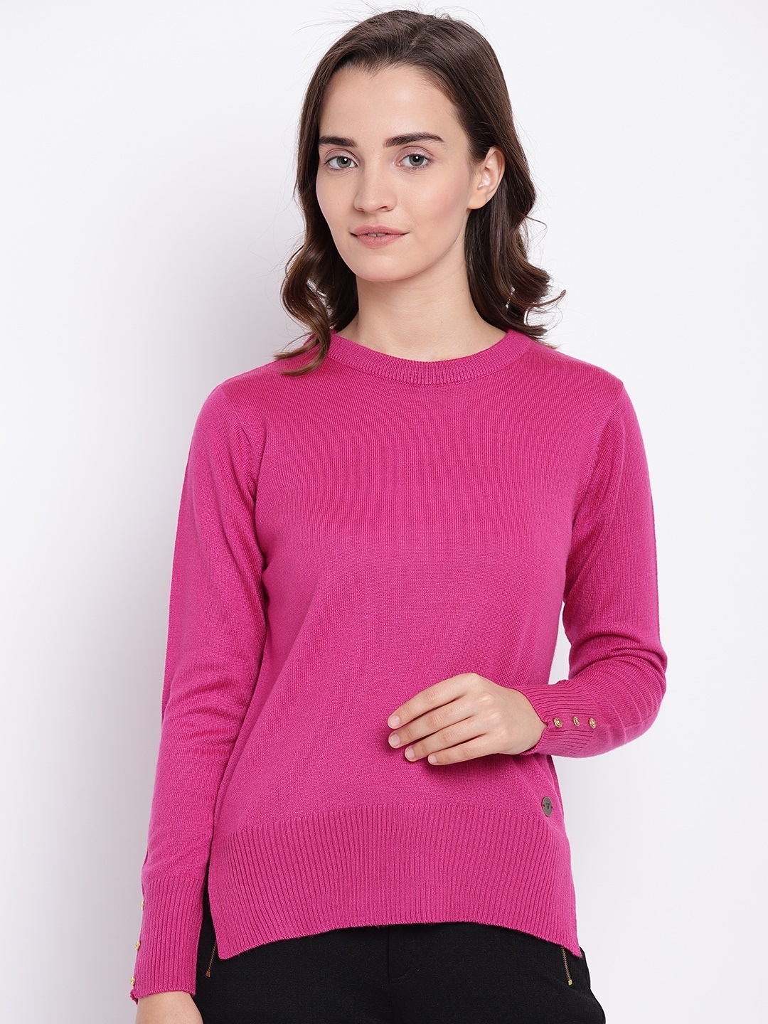 

Cayman Women Pink Woollen Pullover