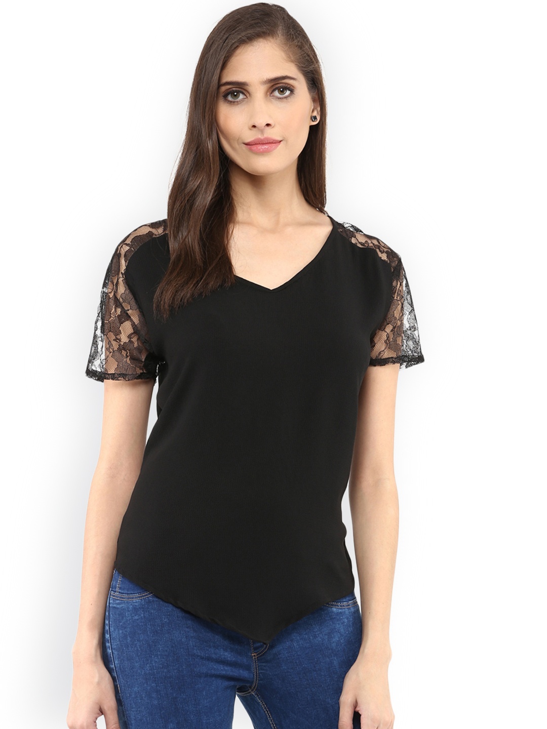 

Zima Leto Women Black Solid Top