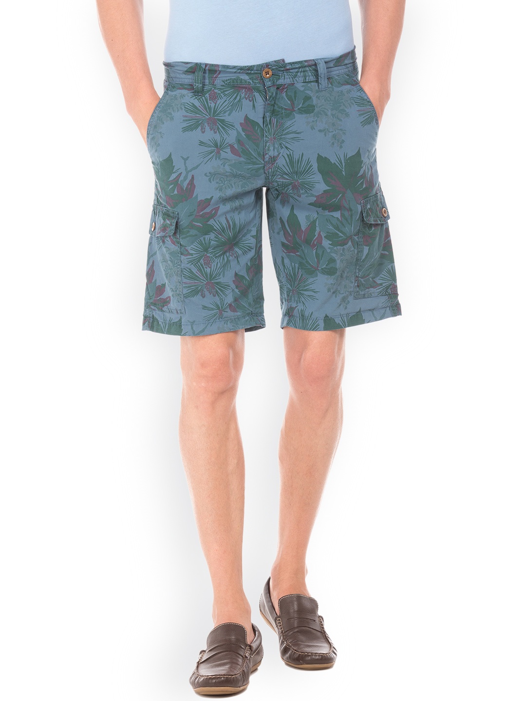 

GANT Men Blue Printed Regular Fit Shorts